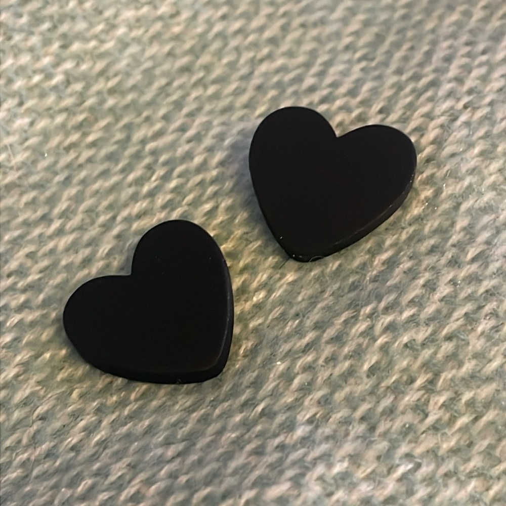 Black Heart Studs